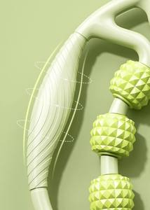 Rodillo de Masaje Multiusos para Relajación Muscular, Ejercicio en Casa, Yoga, Masajeador de Piernas con 9 Ruedas - Product Image 6