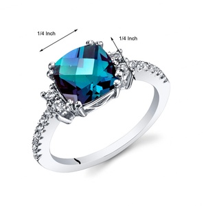 High Quality Gold Plated 925 Sterling Silver Flower Shape <b>Lab</b> Grown Stud Earrings for Anniversary Party Gift - Product Image 4