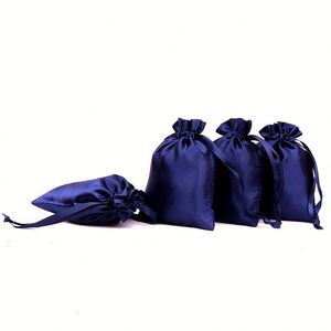 Pochette à cordon double en satin de soie recyclable et réutilisable personnalisable avec impression de logo pour l'emballage de cosmétiques - Product Image 6