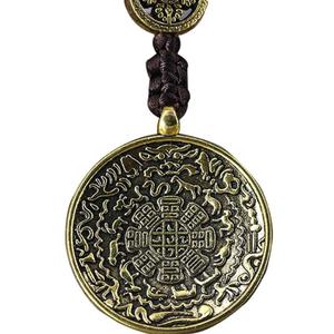 Figurine en alliage de zinc de marque bouddhiste tibétaine, moulage métallique, miroir, pendentif tibétain Dayuan Manjing - Product Image 1