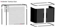Kit de porte à enroulement en PVC avec rail, pour meubles de camping-car, cuisine, douche, porte tambour