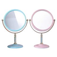 Miroir de maquillage rond haute définition, angle réglable, rotatif à 360 degrés avec base, miroir de table, miroir de maquillage domestique