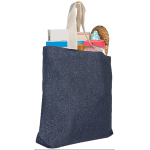 Sturdy Denim <strong>Coloured</strong> 12oz Cotton <strong>Canvas</strong> Tote Bag With Natural Cotton Flat Webbing Handles - Product Image 1