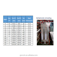 Plaques de remplacement pour échangeur de chaleur Vicarb V170 V280, en acier inoxydable SS304 316L, avec joints EPDM NBR, pour plateformes pétrolières marines et réfrigération