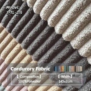 <span class=keywords><strong>Tissu</strong></span> d'ameublement en velours côtelé tricoté en polyester de style luxe <span class=keywords><strong>moderne</strong></span> pour canapé, respirant, résistant à l'usure, facile à nettoyer - Product Image 2