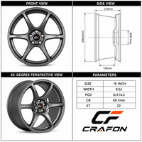 Jantes forgées rétro CF 17 18 19 pouces 5x114.3 PCD compatibles Toyota Chaser JZX100 JZX90 Mark II moyeu personnalisé ODM