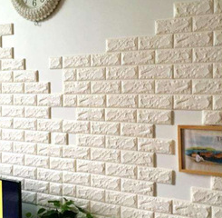 침실 인테리어 장식을위한 <span class=keywords><strong>3D</strong></span> 가상 껍질 스틱 방수 높은 끈적 거품 스티커 70*77cm 벽돌 패턴 디자인 - Product Image 5