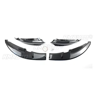 For BMW 1 Series E82 M Sport 2007-2013 Car Front Bumper Lip Side Spoiler <b>Splitter</b> Cover Trim Glossy Black Carbon Fiber Style - Product Image 6