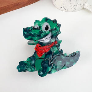 Horquilla de animales de dibujos animados, horquilla de acetato de cocodrilo Shiba Inu, estilo creativo, accesorios divertidos para el cabello para niños - Product Image 5