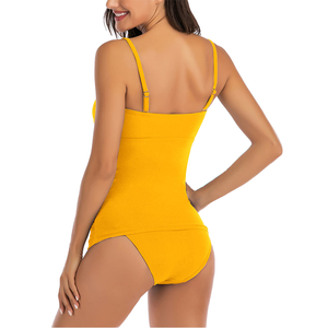 Tanga de una pieza con diseño hueco, asimétrica, erótica, de malla, para mujer, bikini, spandex/nailon, servicio OEM - Product Image 1
