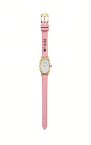 Cinturino per Orologio Hyf A105 in Pelle Rosa, Sostitutivo, Regolabile con Fibbia a Perno e Chiusura in Ottone - Product Image 1