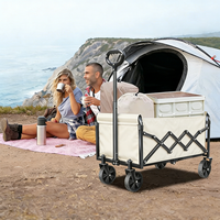 Chariot pliable en acier à quatre roues, idéal pour le camping et les courses en extérieur, personnalisable (OEM) - Meilleures ventes