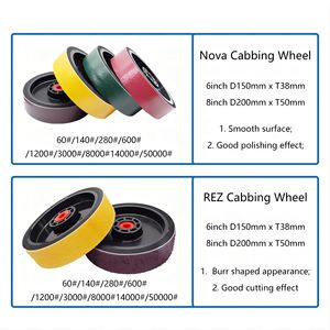 Rueda abrasiva de diamante de molienda lapidaria de 6 pulgadas y 8 pulgadas, ruedas de cabbing de molienda de diamante de resina suave Nova - Product Image 6