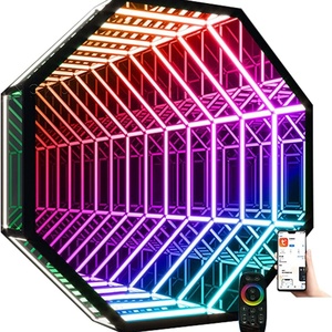 Kingwestar Custom Acrylic Magic Mirror Customized Led Neon <b>Wall</b> Decor Infinite Multi-layer Mirror 3D Neon Sign <b>Light</b> Box for Bar - Product Image 1