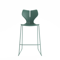 Chaise de bureau en plastique PP à dossier moyen, design original de 14 ans, pour loisirs et réception, vente en gros, approvisionnement pour projets