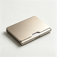 Porte-cartes de visite léger en aluminium, étui métallique personnalisé pour cartes de visite avec logo, fabriqué selon votre dessin
