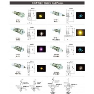 Luces de Fibra Óptica Elanby, Pieza Final de Techo LED de Fibra Óptica de Cristal, Color Cambiable, Materiales de Cristal y Cobre, Clasificación IP44, 2 Años de Garantía - Product Image 3