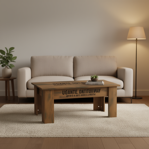 Tavolino da Caffè in Legno Ingegnerizzato Rovere Affumicato 39.8x19.3x20.5 Pollici, Arredamento Moderno Rustico per Soggiorno - Product Image 2