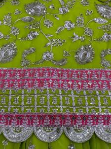 นักออกแบบพิเศษ Georgette หนักและลําดับงาน Choki พร้อม Flair งาน Sarara ชุดชาติพันธุ์แบบดั้งเดิมสําหรับผู้หญิง - Product Image 2