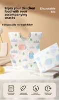 Portable Étanche Bébé Bavoir Jetable Non Tissé Bébé Bavoir pour Nouveau-Né Tablier Bavoir