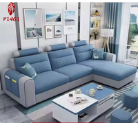 Ventes Directes d'Usine Canapé d'Angle Trois Places en Tissu Déhoussable et Lavable Style Moderne et Simple pour Salon