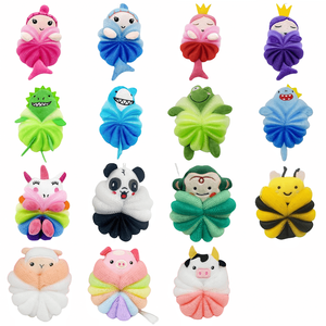 แปรงขัดตัวอาบน้ำลูกบอลฟองน้ำตาข่ายนิ่มลายการ์ตูนอุปกรณ์ห้องน้ำ - Product Image 4