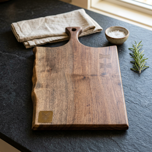 Tabla de cortar de madera natural para cocina, para picar, rebanar, cortar en cubos y servir, con superficie duradera para el hogar y catering. - Product Image 4