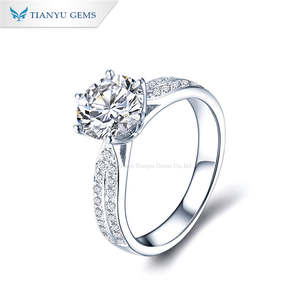 Anillo de Moissanita Plateada con Incrustaciones Estilo Vintage Tianyu, Joyería Elegante para Fiestas Nocturnas y Eventos Formales para Damas - Product Image 2