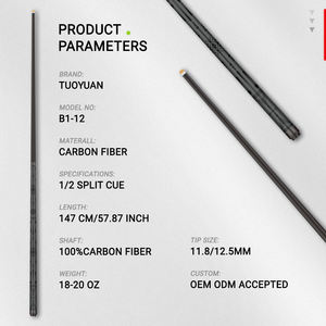 Queue de billard en fibre de carbone pour tous les scénarios |   Queue de billard professionnelle pour saut/break/jeu, équipement de billard d'intérieur haut de gamme - Product Image 2