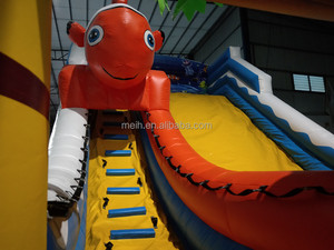 Thiết kế mới phổ biến trên mặt đất Chất lượng cao <span class=keywords><strong>Inflatable</strong></span> cá vàng trượt nước với hồ bơi cho trẻ em <span class=keywords><strong>PVC</strong></span> 15-person xách tay - Product Image 3