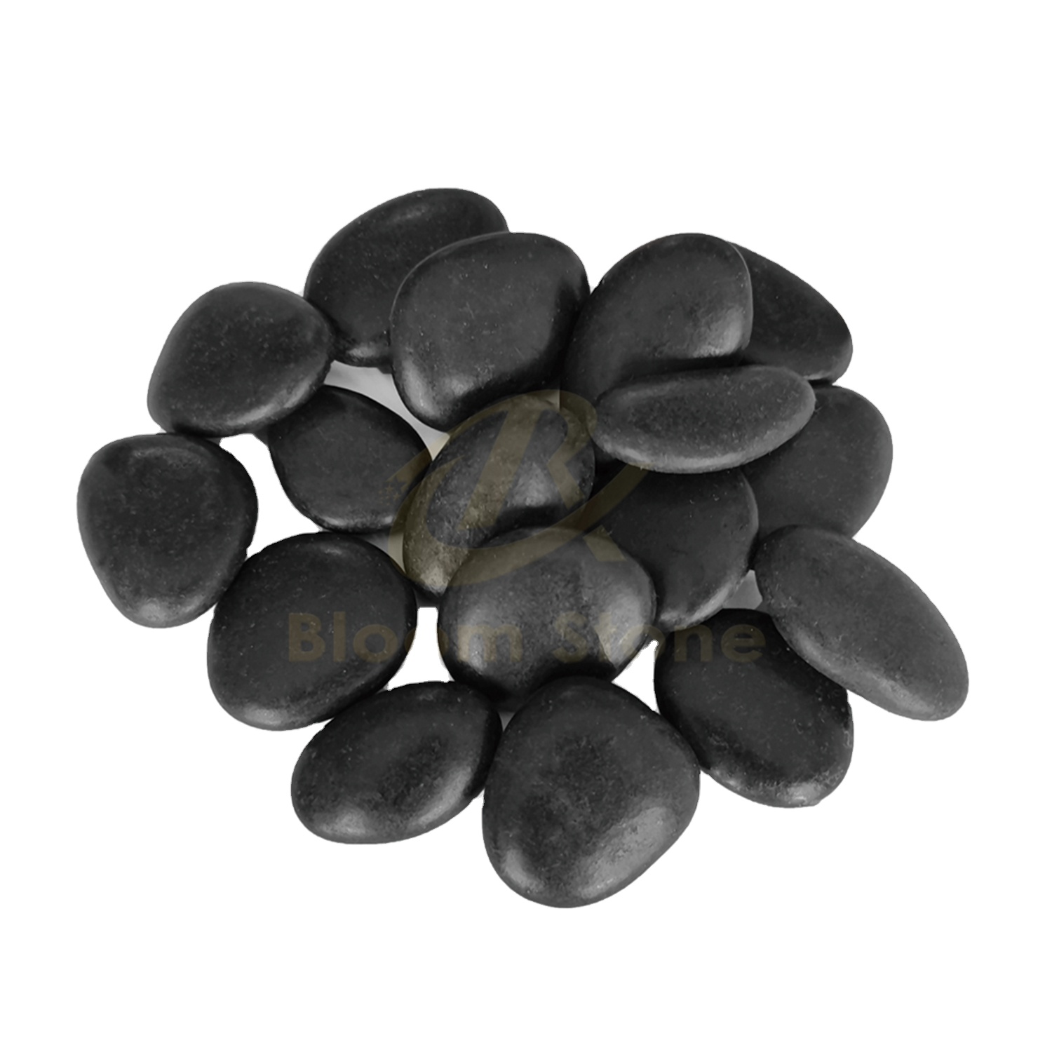 Factory Direct High-Polished Black Natural Stone Cobble River Rock Landscape Stone for Outdoor Decoration