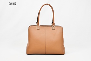 Elegant Durable <b>Synthetic</b> <b>Leather</b> Top Handle Bag Zipper Closure Gold Hardware Detachable Strap Casual Foldable Waterproof Tote - Product Image 2