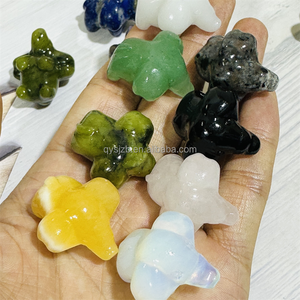 Escultura de Pokémon <span class=keywords><strong>Phanpy</strong></span> Delicadamente Tallada, Figura de Gema Natural Pulida para Exhibición de Fans, Colección de Cristales - Product Image 4