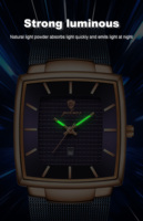 Montre-bracelet pour homme Gohuos 8824, tendance, luxe, étanche, quartz, originale, avec boîte et sac d'emballage
