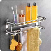 Toallero Moderno de Acero Inoxidable de Capa Única con Calentador Eléctrico, Estante de Almacenamiento para Baño Montado en la Pared, 2 Barras, CA 110-240V, F - Product Image 5