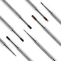 Pinceau à ongles magnétique BQAN avec base métallique, stylo liner, manche en alliage d'aluminium, pinceau de précision pour le dessin, outil de manucure pour gel UV