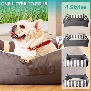 Cama ortopédica de lujo para mascotas de espuma viscoelástica de fábrica 600D Oxford forma rectangular lavable con cubierta lavable extraíble para perros - Product Image 4