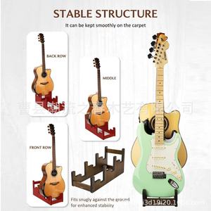 Estante de almacenamiento para guitarras de madera, de pie, compartimentado, para ukeleles y guitarras eléctricas, soporte portátil para violonchelos - Product Image 5