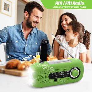 <span class=keywords><strong>Radio</strong></span> Solare di Emergenza con Manovella AM/FM, Batteria Ricaricabile 2000mAh, Ricarica per Cellulare, Torcia LED, Jack per Cuffie, Allarme SOS - Product Image 3
