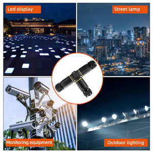 Khớp nối điện nhanh kiểu T <span class=keywords><strong>3</strong></span> cực <span class=keywords><strong>3</strong></span> chiều linh hoạt EW-P25T không cần ốc vít, dùng cho đèn LED RGB, chống nước IP68 - Product Image 6