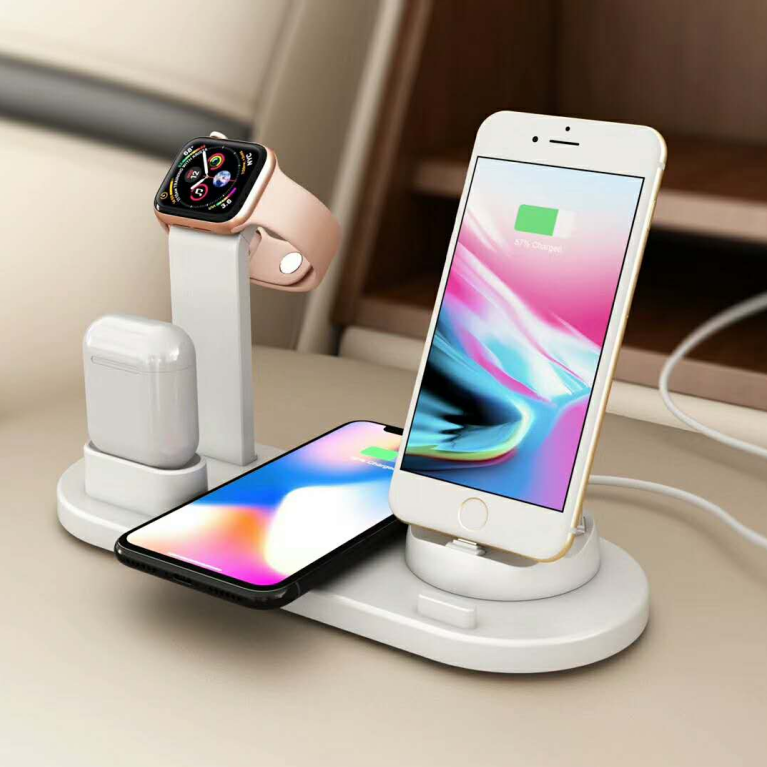 Amazon Top Seller Qi Chargeur Sans Fil 3 En 1 Chargeur Sans Fil De Charge Rapide De Bureau Station D'accueil