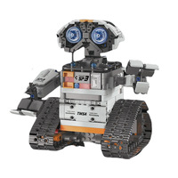 Robot programmable télécommandé 5-en-1 Kuajing Tuomu T2008, style Wall-E, éducatif, 40 pièces, blocs de construction en plastique ABS