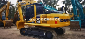 Komatsu รถขุด PC200-8แบบญี่ปุ่นมือสองพร้อมส่วนประกอบเครื่องยนต์หลักกำลัง110kw 1.1เมตรความจุถัง - Product Image 5