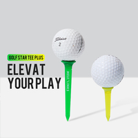 Tees de golf colorés et durables pour une longue portée et une précision accrues, tees en plastique anti-perte, accessoires d'entraînement pour golfeurs