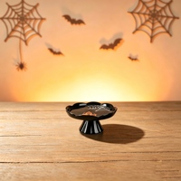 Petit pot de fleurs en céramique surélevé, motif relief maison hantée, thème Halloween, pour petites plantes succulentes et cactus, pour intérieur et rebord de fenêtre