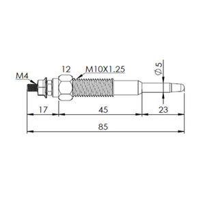 Bujía incandescente 11 V PZ-39 WL03-18-601 para Ford Courier, KIA Sportage TD, Mazda Bravo, <span class=keywords><strong>Bongo</strong></span> MPV, motor WL - Product Image 4