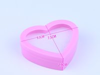 Boîte cadeau en forme de cœur, boîte à bijoux en plastique en forme de cœur avec insert en mousse pour l'emballage des bagues, vente en gros
