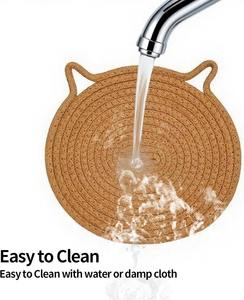 Almohadillas Resistentes al Calor para Cocina, Juego de Posavasos Grandes con Orejas de Gato, Alfombrillas para Platos Calientes para Encimeras de Cocina - Product Image 6