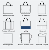 Sacs fourre-tout tissés en PP imperméables et réutilisables personnalisés, grands sacs d'épicerie pour les courses au supermarché