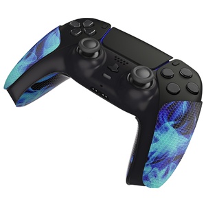 PlayVital Blue Flame - Almohadillas de Goma Suave con Textura Profesional Antideslizantes y Absorbentes del Sudor para el Control de PS5 - Product Image 4